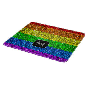 LGBT flagga vibrerande gnistra för regnbåge i glit