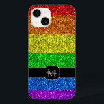 LGBT flagga vibrerande gnistra för regnbåge i glit<br><div class="desc">Anpassa faux-telefonfodral med låg gåva med ditt första och namn. Smaklig HBT-flagga i pulverröda,  orange,  gult,  grönt,  blåa och lila-pulserande glitter-gnistor. *Bilden av miniatyrbilder är inte glitter!</div>