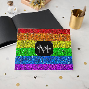 LGBT flagga vibrerande gnistra för regnbåge i glit Gästböcker
