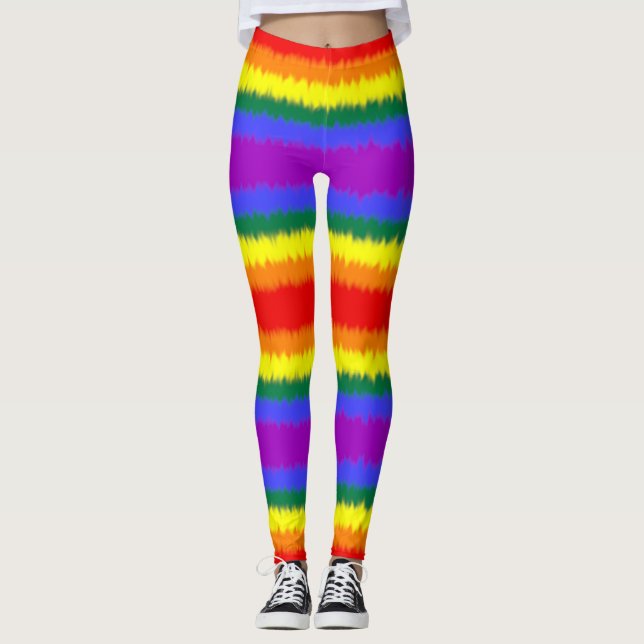 LGBT+ Flagga Wide Rand Leggings (Framsida)