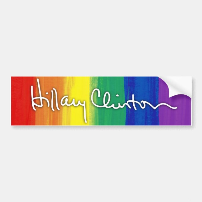 LGBT för Hillary Clinton Bildekal (Framsidan)