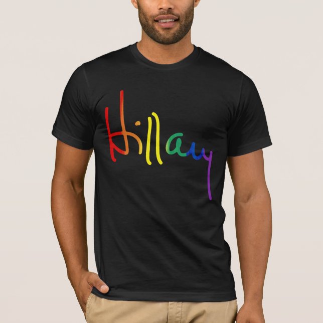 LGBT för Hillary Clinton Tee Shirt (Framsida)
