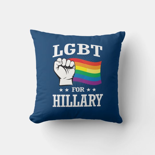 LGBT FÖR HILLARY KUDDE (Framsida)