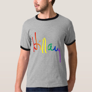 LGBT för Hillary - regnbågeflagga - Tee Shirt