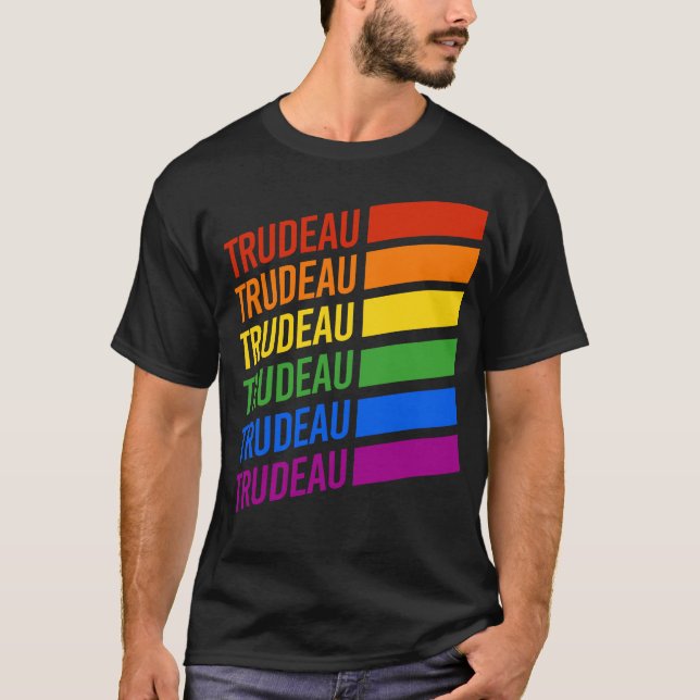 LGBT för Justin Trudeau T Shirt (Framsida)