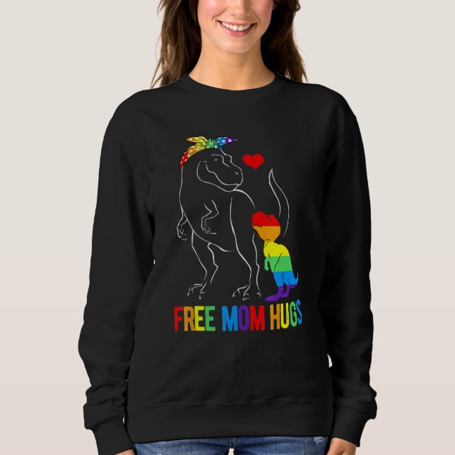 Lgbt Free Mamma Hugs Dinosaur Rex Mamasaurus Ally  T Shirt (Framsida)