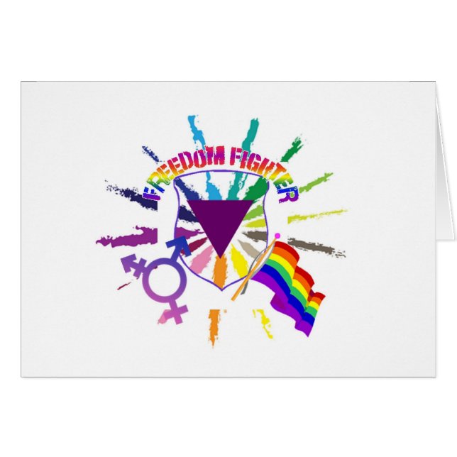 LGBT-frihetskämpe Hälsningskort (Framsidan Horizontal)