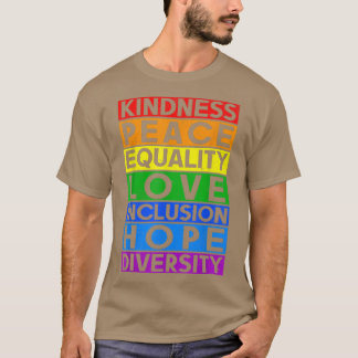 Lgbt Funny Equality Kärlek Kindness Peace Gay Lesb T Shirt