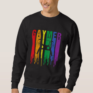Lgbt Gamer Gaymer Gay pride Rainbow Gamepad Lgbt Lång Ärmad Tröja