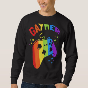 Lgbt Gamer Gaymer Gay pride Rainbow Gamepad Lgbt Lång Ärmad Tröja