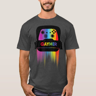 LGBT Gamer Gaymer T Gay pride Rainbow Gamepad T Shirt