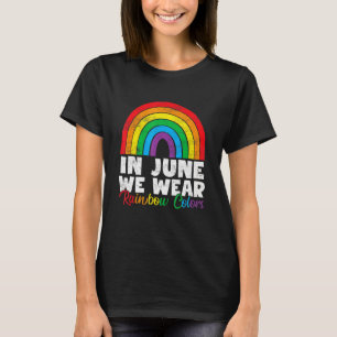 Lgbt Gay Ally i juni... Vi Bära Rainbow Färg Medve T Shirt