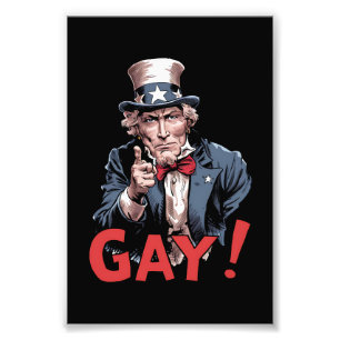 LGBT Gay-anhängare Pride-månad Roligt Fototryck