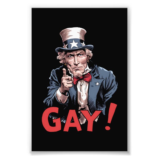 LGBT Gay-anhängare Pride-månad Roligt Fototryck (Framsidan)
