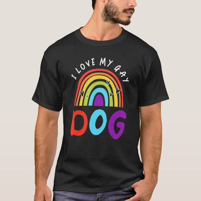 Lgbt Gay Manar Pride Flagga Rainbow Flagga I Kärle T Shirt (Framsida)