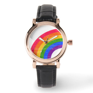 LGBT Gay Matching par Rainbow Retro Distress Armbandsur