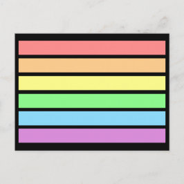 LGBT Gay Pastel Pride Rainbow Flagga Färg vykort