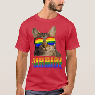 LGBT Gay pride Cat Purride Cat Funny LGBTQ Manar W T Shirt