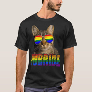 Lgbt Gay pride Cat Purride Cat Lgbtq Manar Kvinnor T Shirt