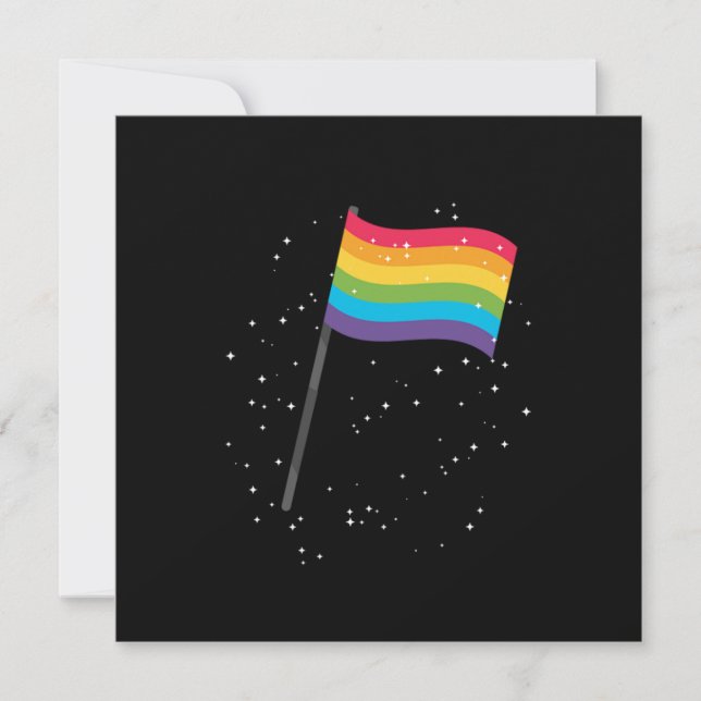 LGBT Gay Pride Equality Flag Gift Inbjudningar (Framsida)