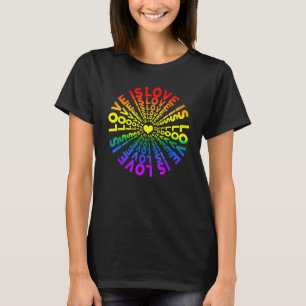 Lgbt Gay pride i cirkulär Kärlek är Kärlek med H T Shirt