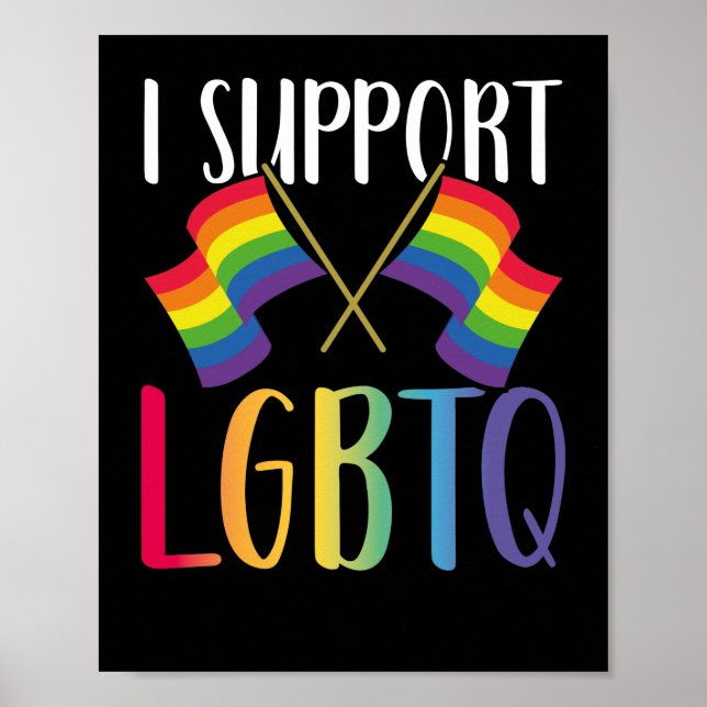 LGBT Gay pride månad I-stöd för Lgbtq Poster (Framsidan)