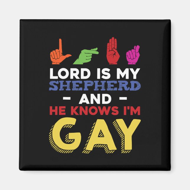 Lgbt Gay pride-månadens medvetenhet - signatursprå Magnet (Framsidan)
