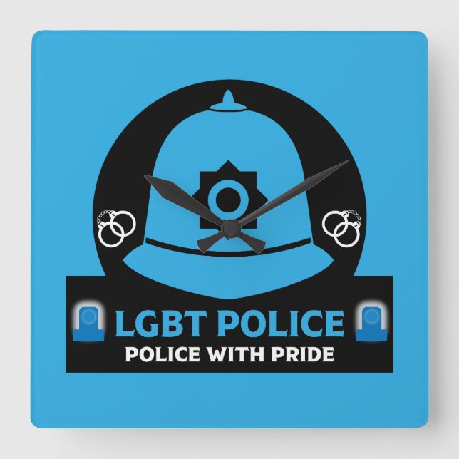 LGBT+ Gay pride-polisen Fyrkantig Klocka (Framsida)