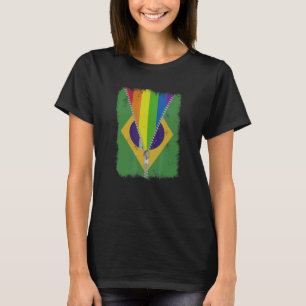 Lgbt Gay pride Rainbow Brasiliansk Flagga T Shirt