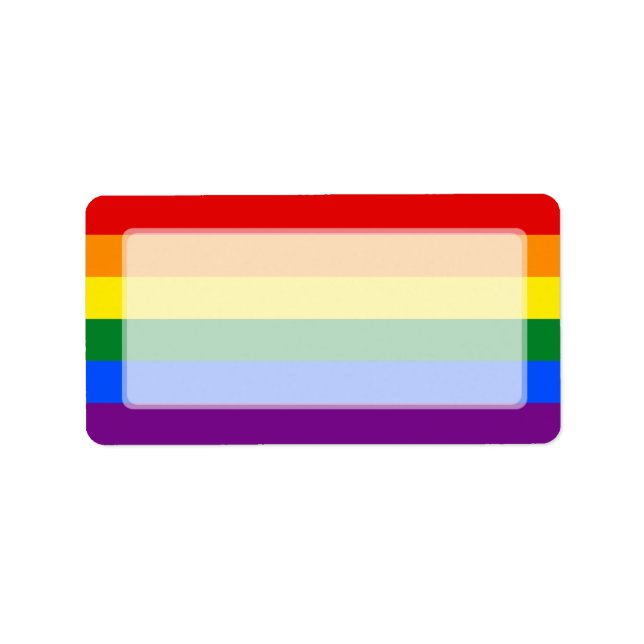 LGBT Gay pride Rainbow Flagga Rand Adressetikett (Framsidan)