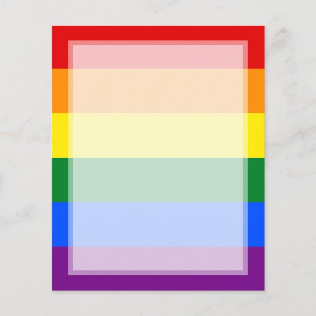 LGBT Gay pride Rainbow Flagga Rand Flygblad (Framsidan)
