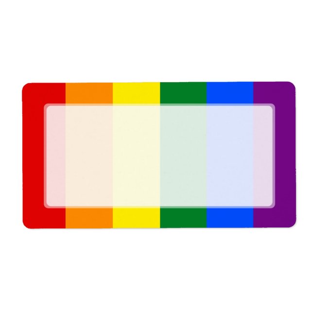LGBT Gay pride Rainbow Flagga Rand Fraktsedel (Framsidan)