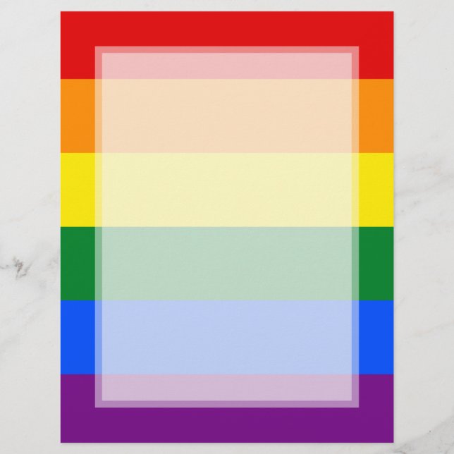 LGBT Gay pride Rainbow Flagga Rand Reklamblad (Framsidan)