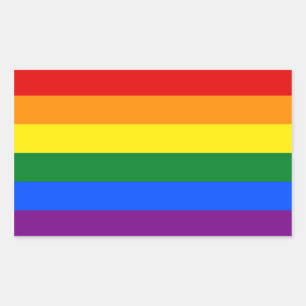 LGBT Gay pride Rainbow Flagga Rand Rektangulärt Klistermärke