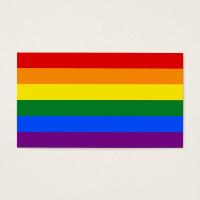 LGBT Gay pride Rainbow Flagga Rand Visitkort (Framsidan)