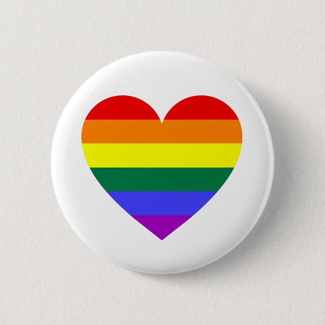 LGBT Gay pride Rainbow Heart Knapp (Framsida)