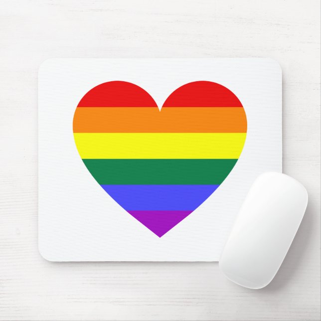 LGBT Gay pride Rainbow Heart Musmatta (Med mus)