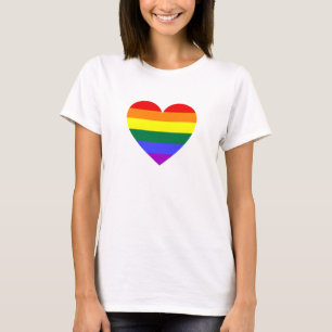 LGBT Gay pride Rainbow Heart T Shirt