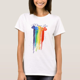 Lgbt Gay pride vallmo Flower Rainbow Välj Kärlek T Shirt
