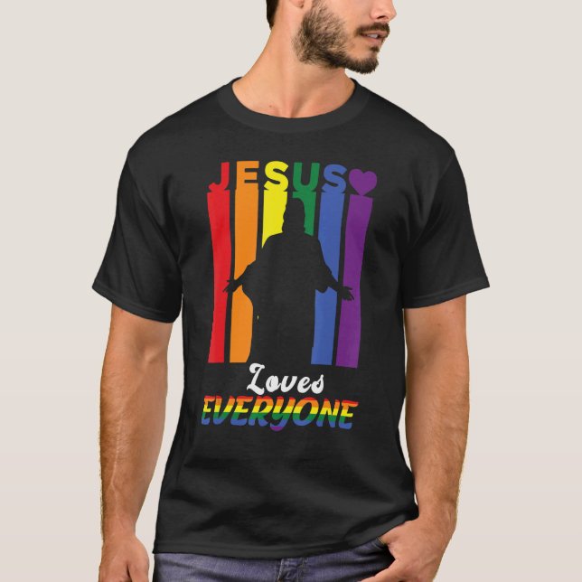 Lgbt Gay rights Jesus Kärlek All Pride Graphic T Shirt (Framsida)