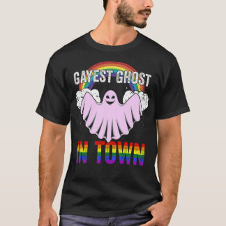 LGBT Ghost Halloween Gay Costume Rainbow (1) -stan T Shirt