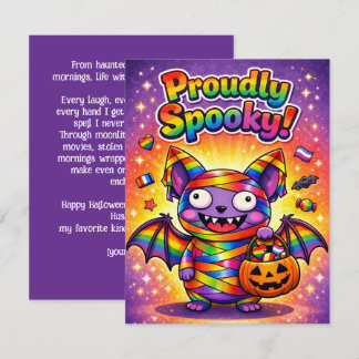 🎃🌈 LGBT Glad Gayoween —Stolt Spöklik kort