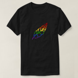 LGBT Glitter Rainbow Feather T Shirt