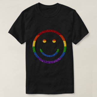 LGBT Glitter Rainbow Pride Smile T Shirt