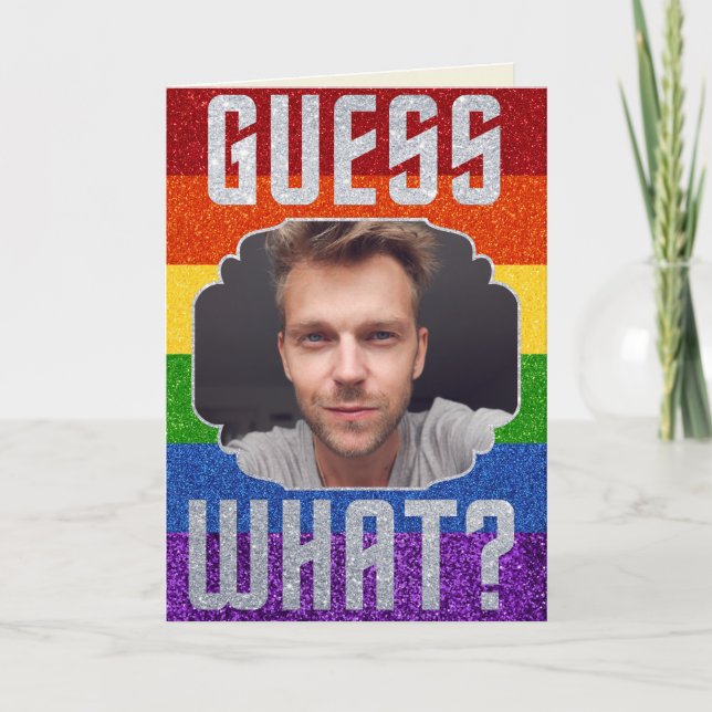 LGBT Glitter som kommer ut-fotokort Kort (Framsida)