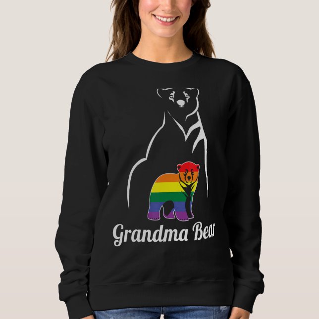 Lgbt Grandma Bear Gay pride Lesbisk Rainbow Grandm T Shirt (Framsida)