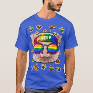 Lgbt Gris Gay pride-månaden Farm Animal Rainbow Le T Shirt