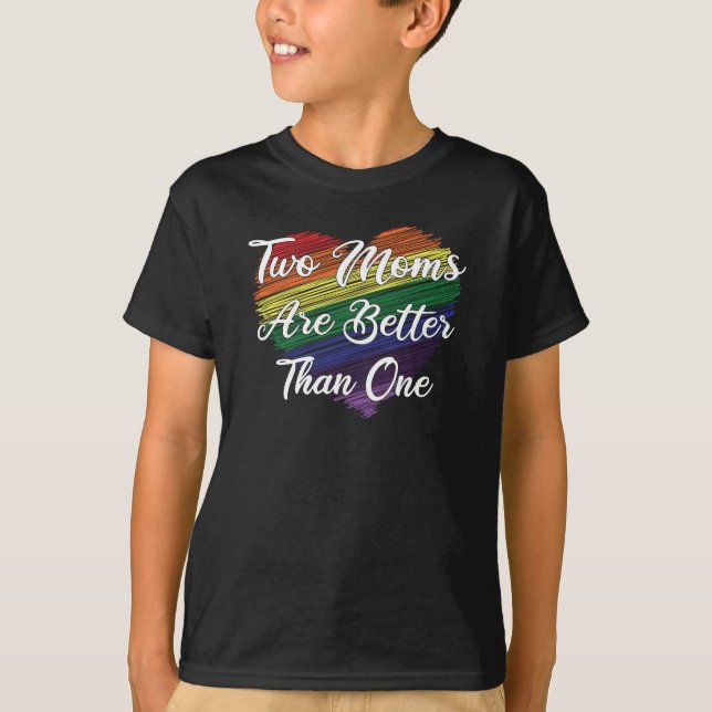 LGBT HBGBTQ Mor Mamma Lesbisk Gay-äktenskap T Shirt (Framsida)