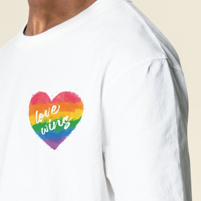 Lgbt Heart Kärlek Modern Watercolor Artsy T-shirt (Skapare uppladdad)