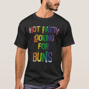 LGBT Hett Patty Tittar för Buns Gay Hamburger T Shirt